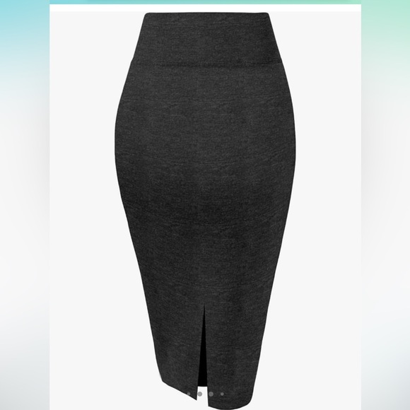 Hybrid & Company Premium Nylon Ponte Stretch Office Pencil Skirt High Waist S 2X - Picture 4 of 6